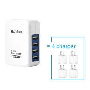 Adaptor Pengisi Daya Dinding Rumah Micro Usb 4 Port Pengisian Cerdas
