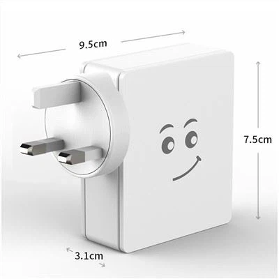Pengisi Daya Dinding Logam 4 USB 2.4A