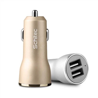 Pengisi Daya Mobil Mini dengan Usb Ganda